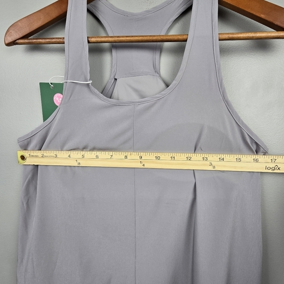 NWT HALARA Racerback High Low Flowy Quick Dry Casual Dress Gray | size small - Picture 11 of 13
